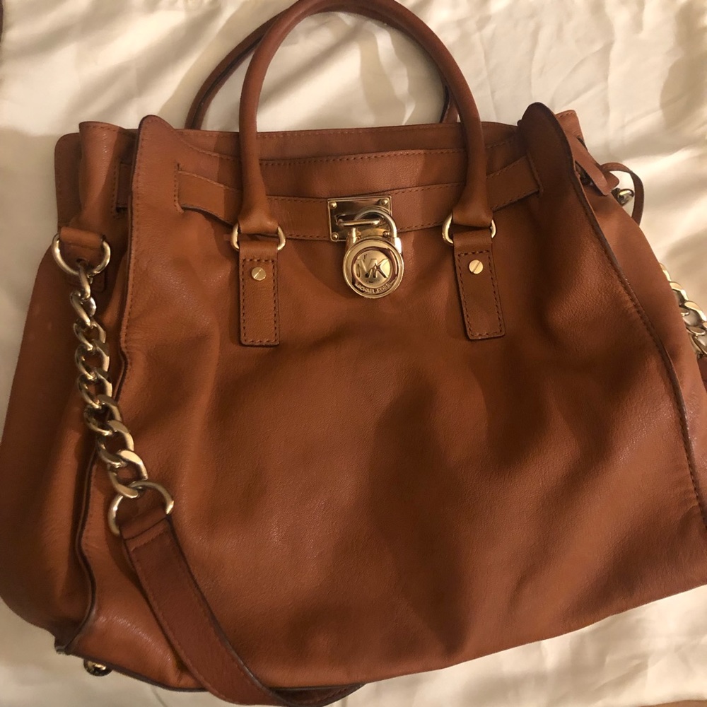 Michael kors caramel leather bag